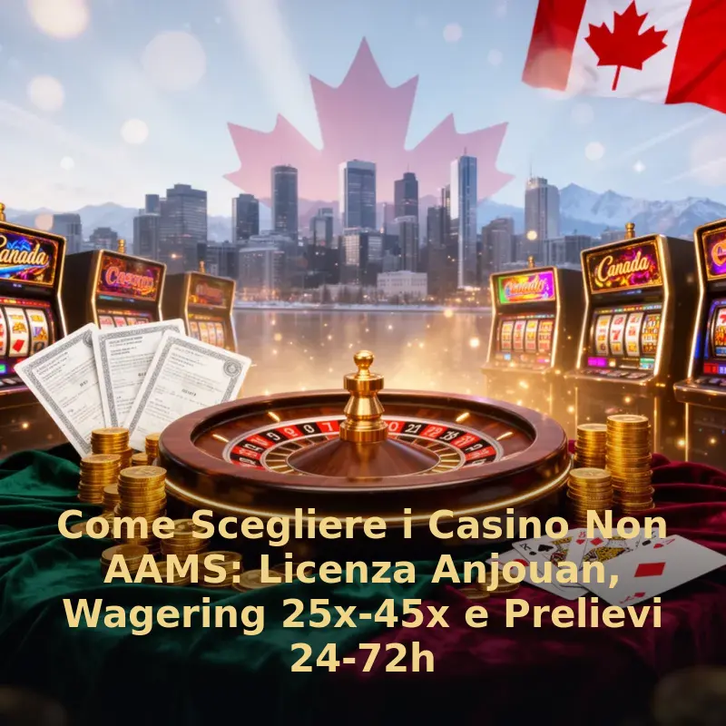 Come Scegliere i Casino Non AAMS: Licenza Anjouan, Requisito di puntata 25x-45x e Prelievi 24-72h